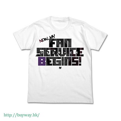 遊戲王 系列 (細碼)「IV」白色 T-Shirt Quattro's Fan Service T-Shirt / WHITE - S【Yu-Gi-Oh!】
