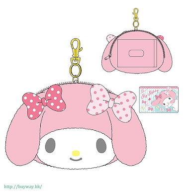 Sanrio系列 淺粉紅 證件套 Twin Ribbon Series Face Pass Case My Melody Light Pink【Sanrio】