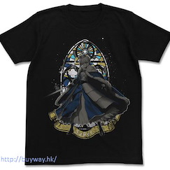 Fate系列 : 日版 (中碼)「Saber (Altria Pendragon)」黑色 T-Shirt