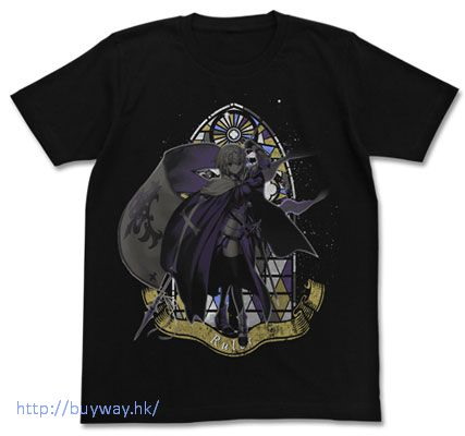 Fate系列 : 日版 (加大)「Jeanne d'Arc」黑色 T-Shirt