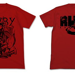 RWBY : 日版 (大碼)「露比·蘿絲」T-Shirt 紅色
