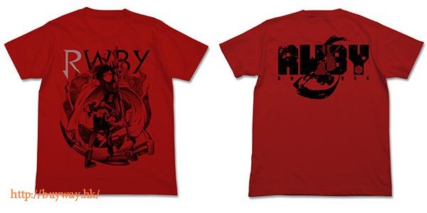 RWBY : 日版 (中碼)「露比·蘿絲」T-Shirt 紅色