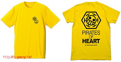 海賊王 (細碼) "Pirates of Heart" 吸汗快乾 黃色 T-Shirt Pirates of Heart Logo Dry T-Shirt / CANARY YELLOW - S【One Piece】