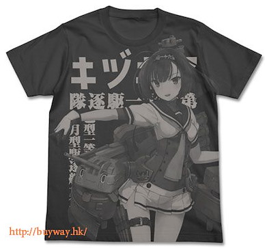 艦隊 Collection -艦Colle- (大碼)「秋月」T-Shirt 墨黑色 Akizuki All Print T-Shirt / SUMI - L【Kantai Collection -KanColle-】