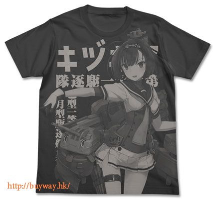 艦隊 Collection -艦Colle- : 日版 (細碼)「秋月」T-Shirt 墨黑色