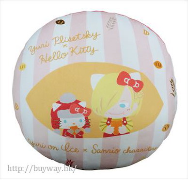 勇利!!! on ICE 「尤里 + Hello Kitty」圓形 Cushion Yuri on Ice×Sanrio characters Round Cushion Yurio + Hello Kitty【Yuri on Ice】
