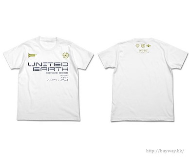 哥斯拉系列 (細碼)「UNITED EARTH」白色 T-Shirt The Earth Defense Force Aratrum T-Shirt / WHITE-S【Godzilla】