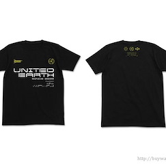哥斯拉系列 : 日版 (加大)「UNITED EARTH」黑色 T-Shirt