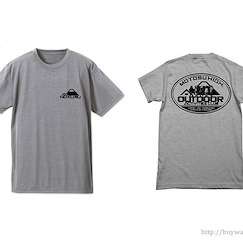 搖曳露營△ (大碼)「NOKURU」吸汗快乾 灰色 T-Shirt Laid-Back Camp Dry T-Shirt / HEATHER GRAY-L【Laid-Back Camp】