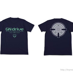機動戰士高達系列 (大碼)「GNdrive」深藍色 T-Shirt GN Drive T-Shirt / NAVY-L【Mobile Suit Gundam Series】