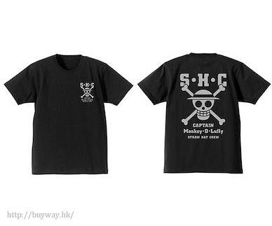 海賊王 (加大)「路飛」草帽海賊團船長 黑色 T-Shirt Straw Hat Pirates Heavy Weight T-Shirt / BLACK-XL【One Piece】