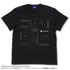 PlayStation (加大)「PlayStation4」黑色 T-Shirt T-Shirt for PlayStation4 /BLACK-XL【PlayStation】