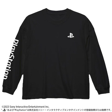 PlayStation (加大)「PlayStation」寬鬆 長袖 黑色 T-Shirt Big Silhouette Long Sleeved T-Shirt for PlayStation /BLACK-XL【PlayStation】