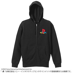 PlayStation : 日版 (大碼) 初代 PlayStation Logo 黑色 連帽拉鏈外套