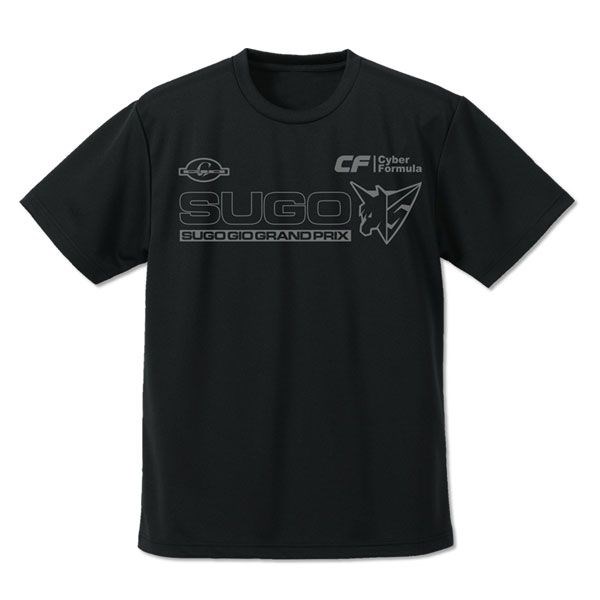 高智能方程式 : 日版 (細碼)「SUGO GIO Grand Prix」吸汗快乾 黑色 T-Shirt