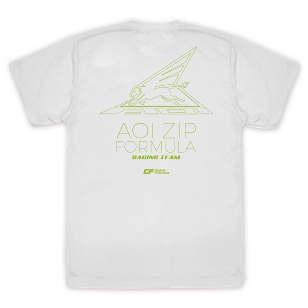 高智能方程式 : 日版 (大碼)「AOI ZIP Formula」吸汗快乾 白色 T-Shirt