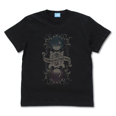 Re：從零開始的異世界生活 (細碼)「拉姆 + 雷姆」Ver. 2.0 黑色 T-Shirt Ram & Rem T-Shirt Ver.2.0 /BLACK-S【Re:Zero】