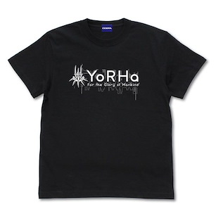 尼爾系列 (加大)「寄葉部隊」Ver1.1a 黑色 T-Shirt Ver1.1a YoRHa Military Force T-Shirt /BLACK-XL【NieR Series】