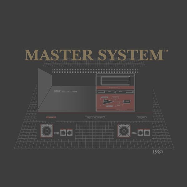 世嘉Master System : 日版 (細碼)「世嘉三代」墨黑色 T-Shirt