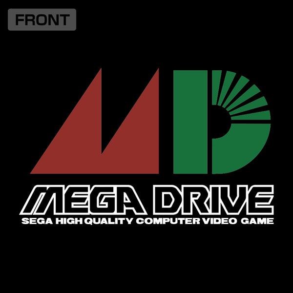 Mega Drive : 日版 (細碼)「MEGA DRIVE」LOGO 黑色 T-Shirt