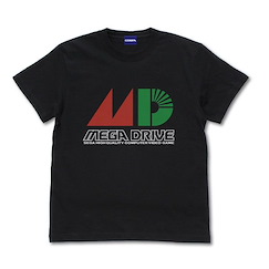 Mega Drive : 日版 (大碼)「MEGA DRIVE」LOGO 黑色 T-Shirt