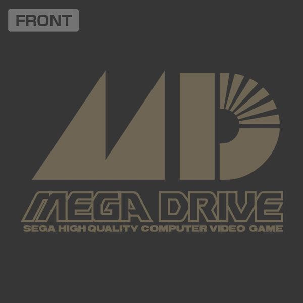 Mega Drive : 日版 (大碼)「MEGA DRIVE」LOGO 墨黑色 T-Shirt