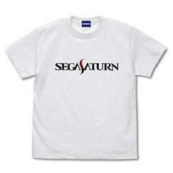 世嘉土星 : 日版 (中碼)「SEGA SATURN」Ver.2.0 白色 T-Shirt