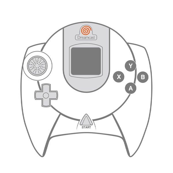 Dreamcast (DC) : 日版 (大碼)「Dreamcast」手掣 白色 T-Shirt