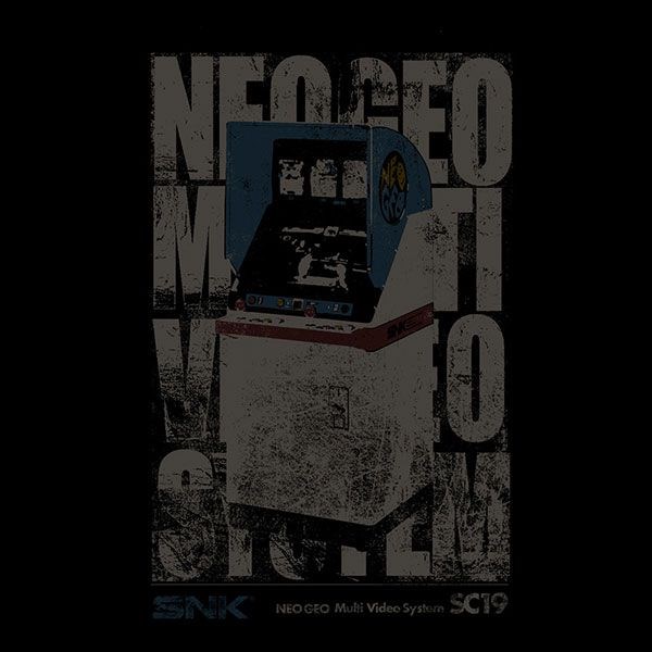 NEOGEO : 日版 (大碼)「NEOGEO」遊戲主機 黑色 T-Shirt