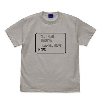 Item-ya (細碼)「ALL I NEED TO KNOW I LEARNED FROM RPG」淺灰 T-Shirt RPG Tought Me Everything Important T-Shirt /LIGHT GRAY-S【Item-ya】
