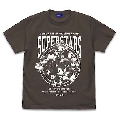 超音鼠 (大碼)「超音鼠」Sonic Superstars 暗黑 T-Shirt Sonic Super Stars T-Shirt /CHARCOAL-L【Sonic the Hedgehog】