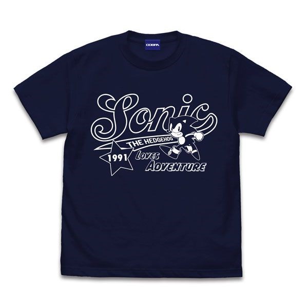 超音鼠 : 日版 (細碼)「超音鼠」LOVES ADVENTURE 1991 深藍色 T-Shirt
