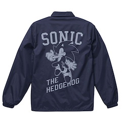 超音鼠 (大碼)「超音鼠」深藍色 外套 Sonic College Coach Jacket /NAVY-L【Sonic the Hedgehog】