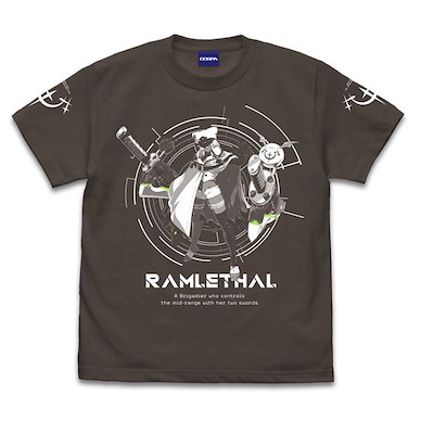 罪惡裝備系列 (加大)「拉姆雷薩爾」暗黑 T-Shirt Guilty Gear -STRIVE- Ramlethal T-Shirt /CHARCOAL-XL【Guilty Gear Series】