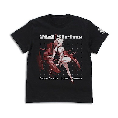 碧藍航線 (細碼)「天狼星」黑色 T-Shirt Sirius T-Shirt /BLACK-S【Azur Lane】
