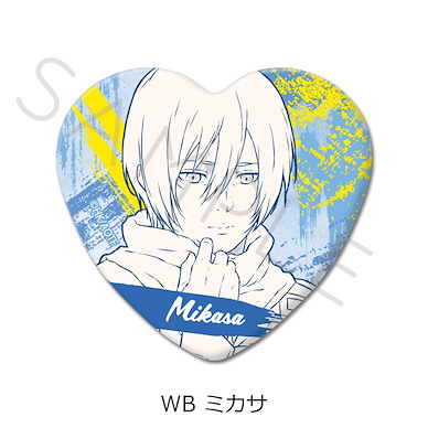 進擊的巨人 「米卡莎」心形徽章 The Final Season 第9彈 Heart Can Badge WB Mikasa Vol. 9【Attack on Titan】