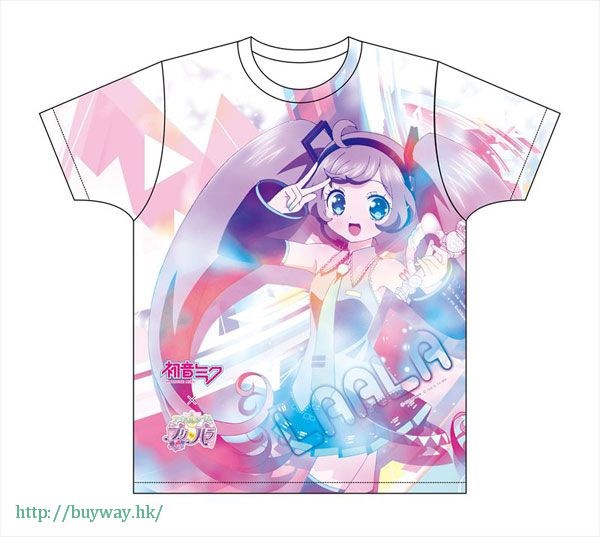 星光樂園 : 日版 (大碼)「真中菈菈」Hatsune Miku x PriPara T-Shirt