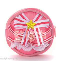 百變小櫻 Magic 咭 : 日版 「木之本櫻」粉紅絲帶戰鬥服 圓形 化妝袋