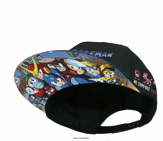 洛克人系列 : 日版 「ROCKMAN」黑 × 藍色 Cap帽