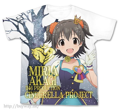 偶像大師 灰姑娘女孩 (中碼)「赤城米莉亞」My First Star!! 全彩 T-Shirt My First Star!! Miria Akagi Full Graphic T-Shirt / WHITE - M【The Idolm@ster Cinderella Girls】