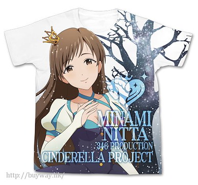 偶像大師 灰姑娘女孩 (中碼)「新田美波」My First Star!! 全彩 T-Shirt My First Star!! Minami Nitta Full Graphic T-Shirt / WHITE - M【The Idolm@ster Cinderella Girls】