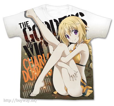 IS 無限斯特拉托斯 (大碼)「夏洛特·迪諾亞」全彩 T-Shirt Charlotte Dunois Full Graphic T-shirt Nose Art Style Ver. / WHITE - L【IS (Infinite Stratos)】
