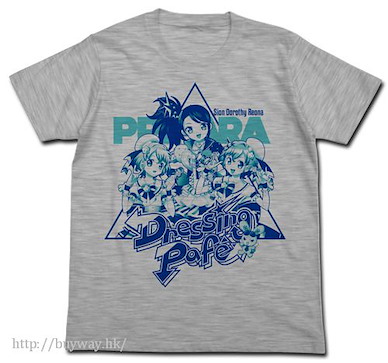 星光樂園 (細碼)「紫苑 + 桃樂絲 + 雷歐納」T-Shirt 灰色 Dressing Parfait Team T-Shirt / HEATHER GRAY - S【PriPara】