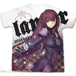 Fate系列 (大碼)「Lancer (Scathach)」白色 全彩 T-Shirt Scathach Full Graphic T-Shirt / WHITE - L【Fate Series】