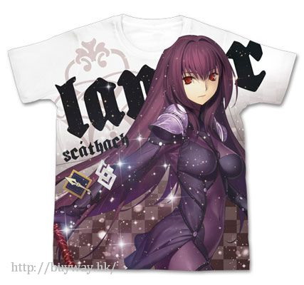 Fate系列 : 日版 (大碼)「Lancer (Scathach)」白色 全彩 T-Shirt