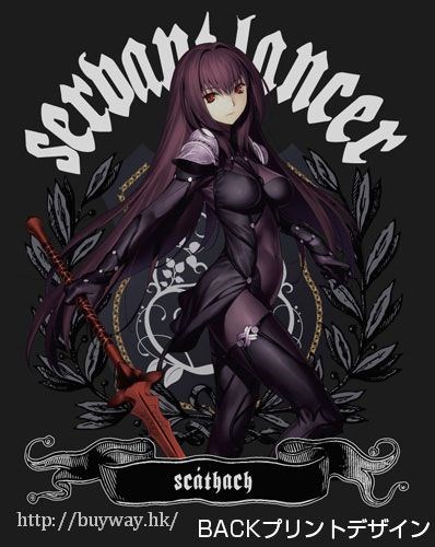 Fate系列 : 日版 (中碼)「Lancer (Scathach)」黑色 裇衫