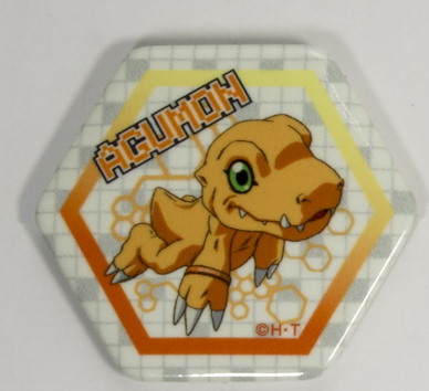 數碼暴龍系列 (2 枚入)「亞古獸」夜光收藏徽章 High Luminous Can Badge Agumon【Digimon Series】
