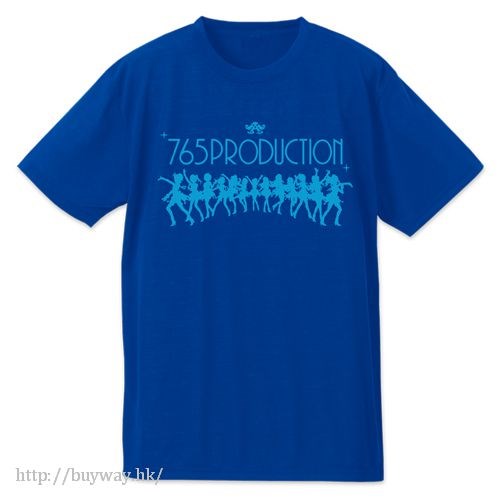 偶像大師 白金星光 : 日版 (中碼)「765 PRO」吸汗快乾 鈷藍色 T-Shirt