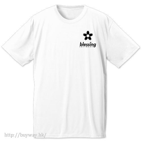 不起眼女主角培育法 : 日版 (中碼) "blessing software" 吸汗快乾 白色 T-Shirt