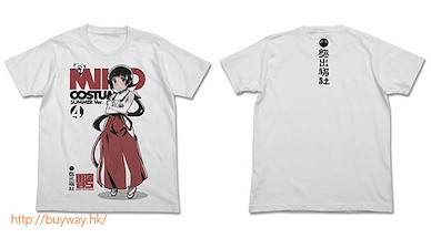 熊巫女 (細碼)「雨宿町」T-Shirt 白色 Machi-chan Natsu no Miko Fuku T-Shirt / WHITE - S【Kuma Miko: Girl Meets Bear】